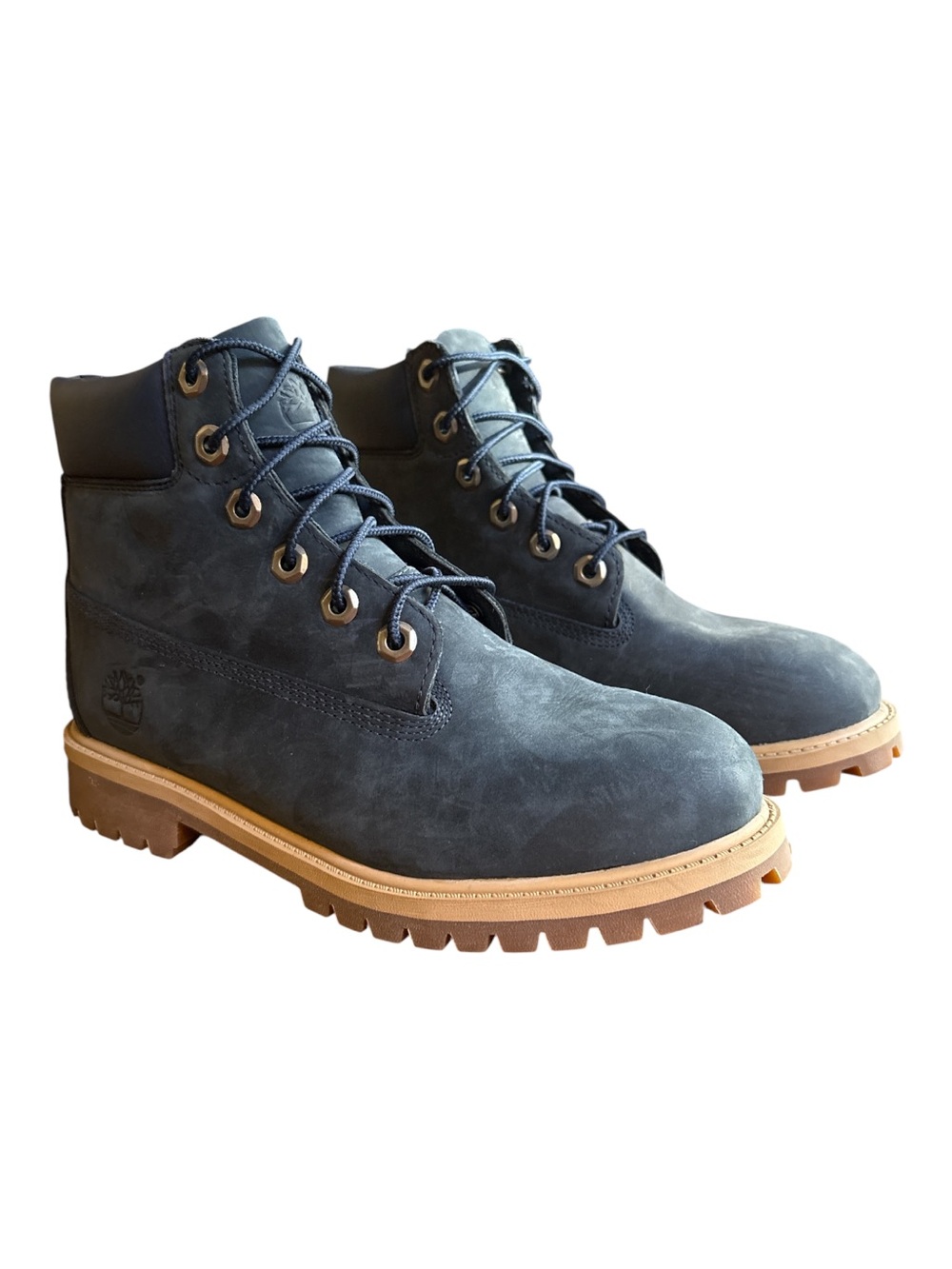 TIMBERLAND JUNIOR 6-INCH PREMIUM WATERPROOF BOOT NAVY BLUE NWOT SZ 4.5